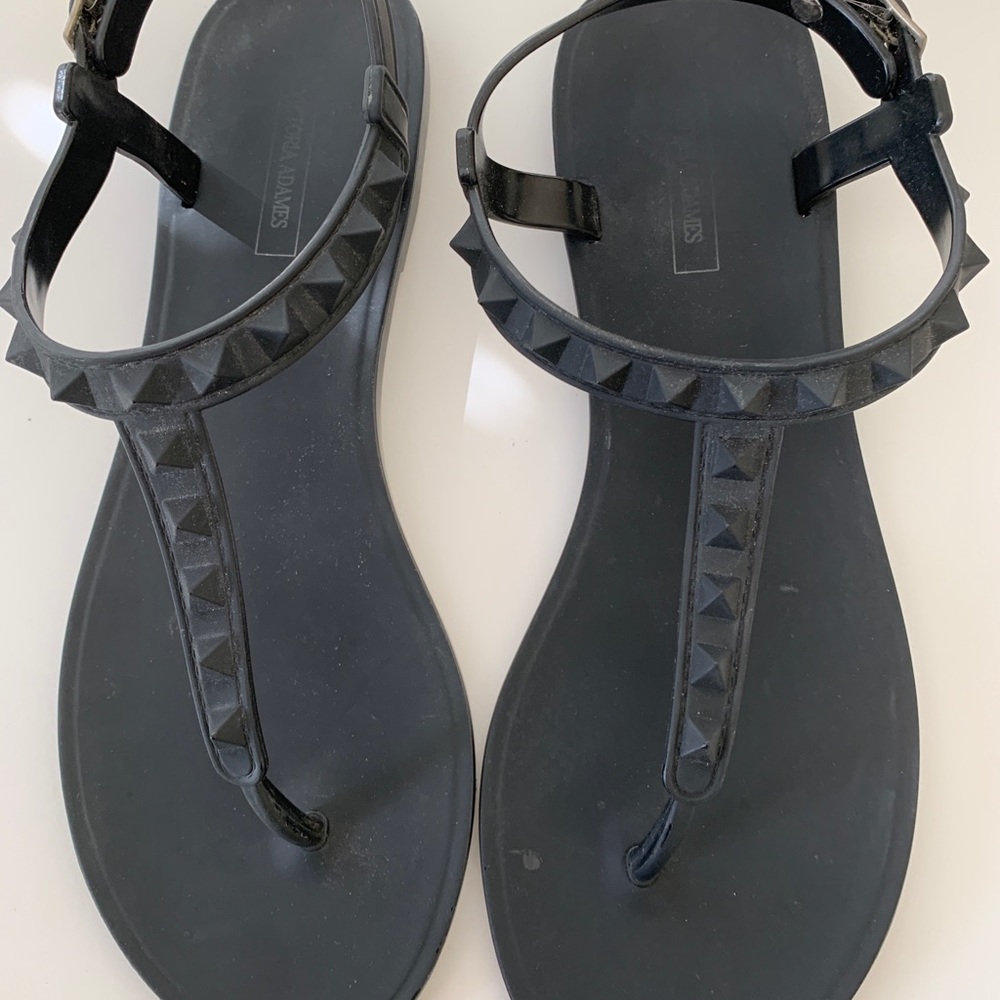Black studded sandals